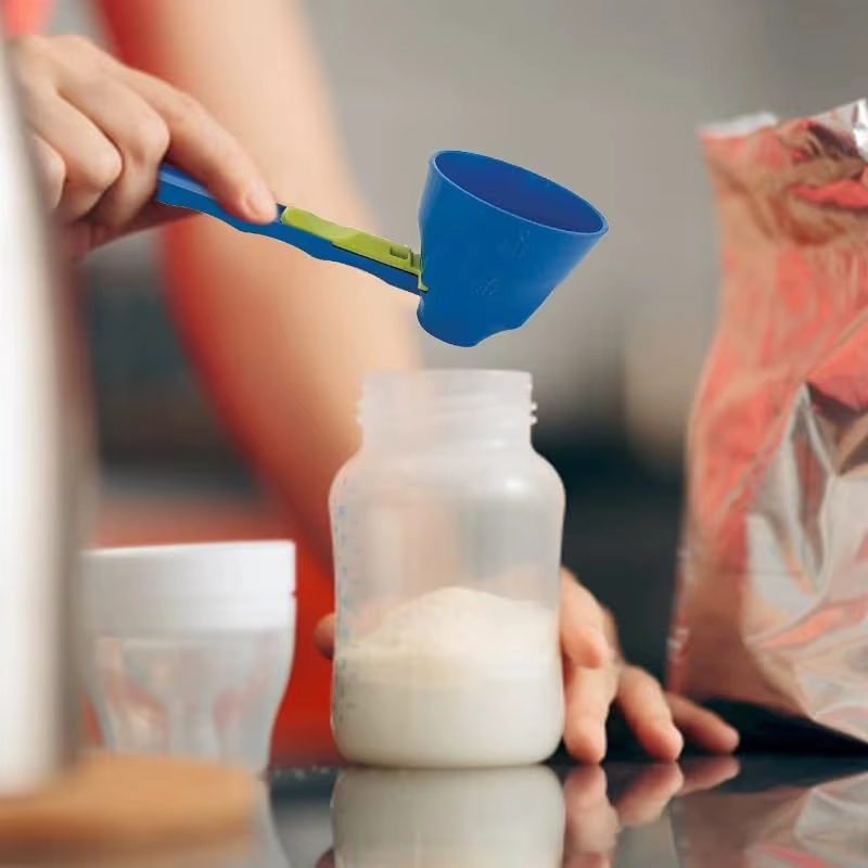Cuillère à poudre de protéines en matériau PP Durable sans gâchis-entonnoir coulissant pour le lait et les suppléments
