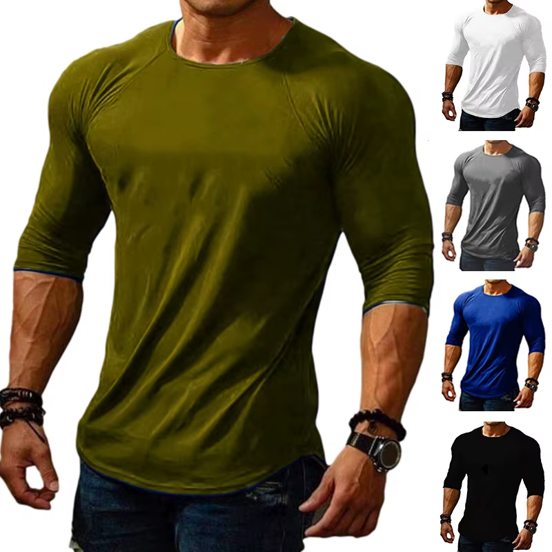 T-shirt de course à compression pour homme