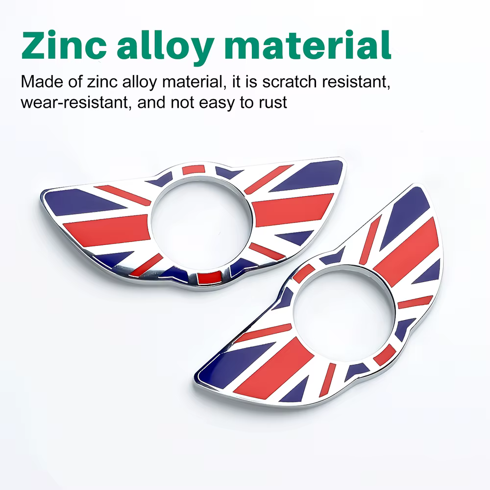 Autocollants d'insigne d'emblème d'aile de serrure de goupille de porte, accessoires automatiques pour Mini Cooper Countryman R60 R61, BMW Mini R60