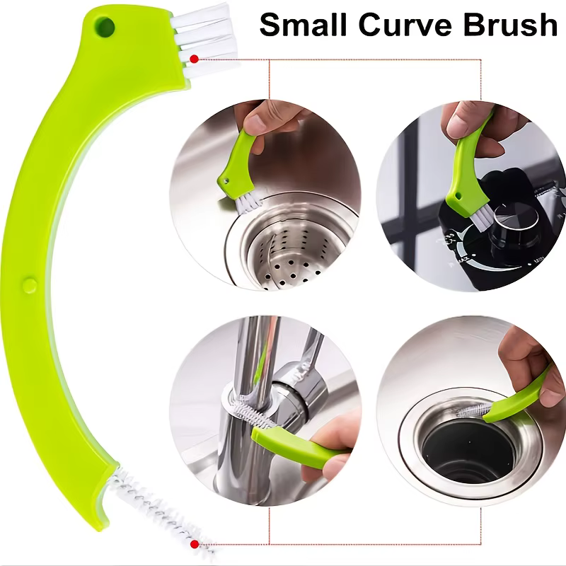 Brosse de nettoyage de joints de carrelage deux en un, adaptée au nettoyage ménager dans les cuisines, les pistes de fenêtres et de portes, les poêles, les articulations et les sols