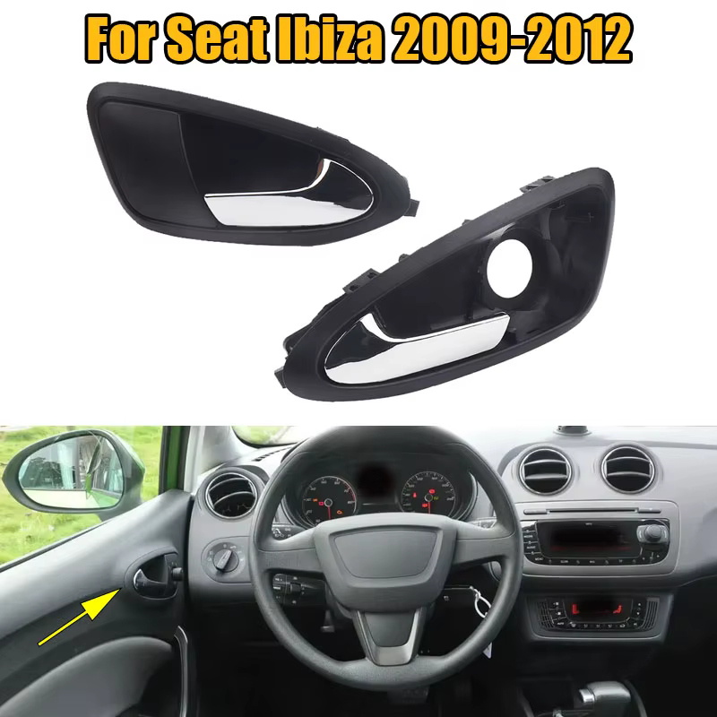 Poignée de porte intérieure intérieure de voiture avant droite, magasins pour Seat Ibiza 2009, 2010, 2011, 2012, accessoires auto, 6J18ino 113A, 6J18ino 114A