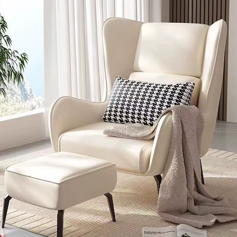 Balcon Support chaise salle à manger en cuir jeu luxe chaise design protecteurs de sol Muebles Para El Hogar salon accessoires