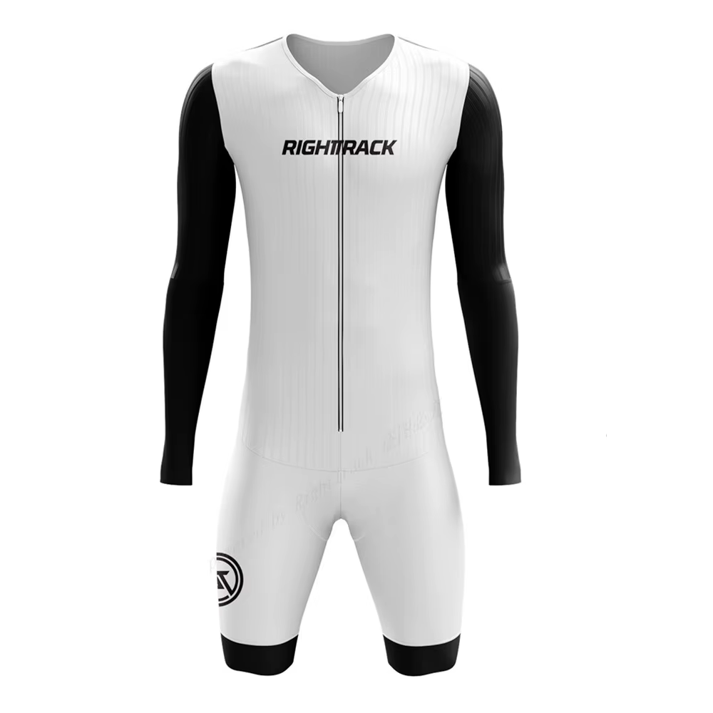 Righttrack Sport hommes cyclisme combinaison Performance à manches longues séchage rapide Protection Uv Speedsuit Trisuit vélo de route vtt vêtements