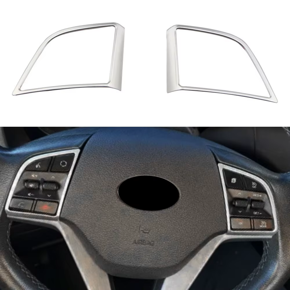 Autocollants de couverture décoratifs pour boutons de volant, accessoires d'intérieur, pour Hyundai New Tucson 2015 2016 2017 2018 2019 2020