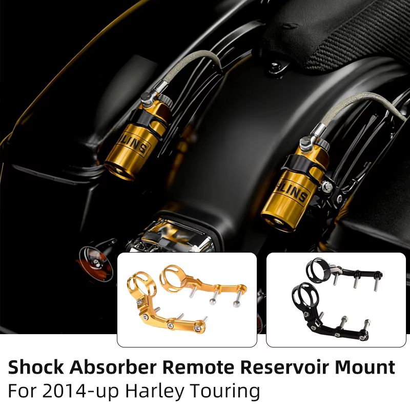 Supports de réservoir à distance d'amortisseur, accessoires de moto pour Harley Touring Road Glide Street Glide Road King FLHX 2014