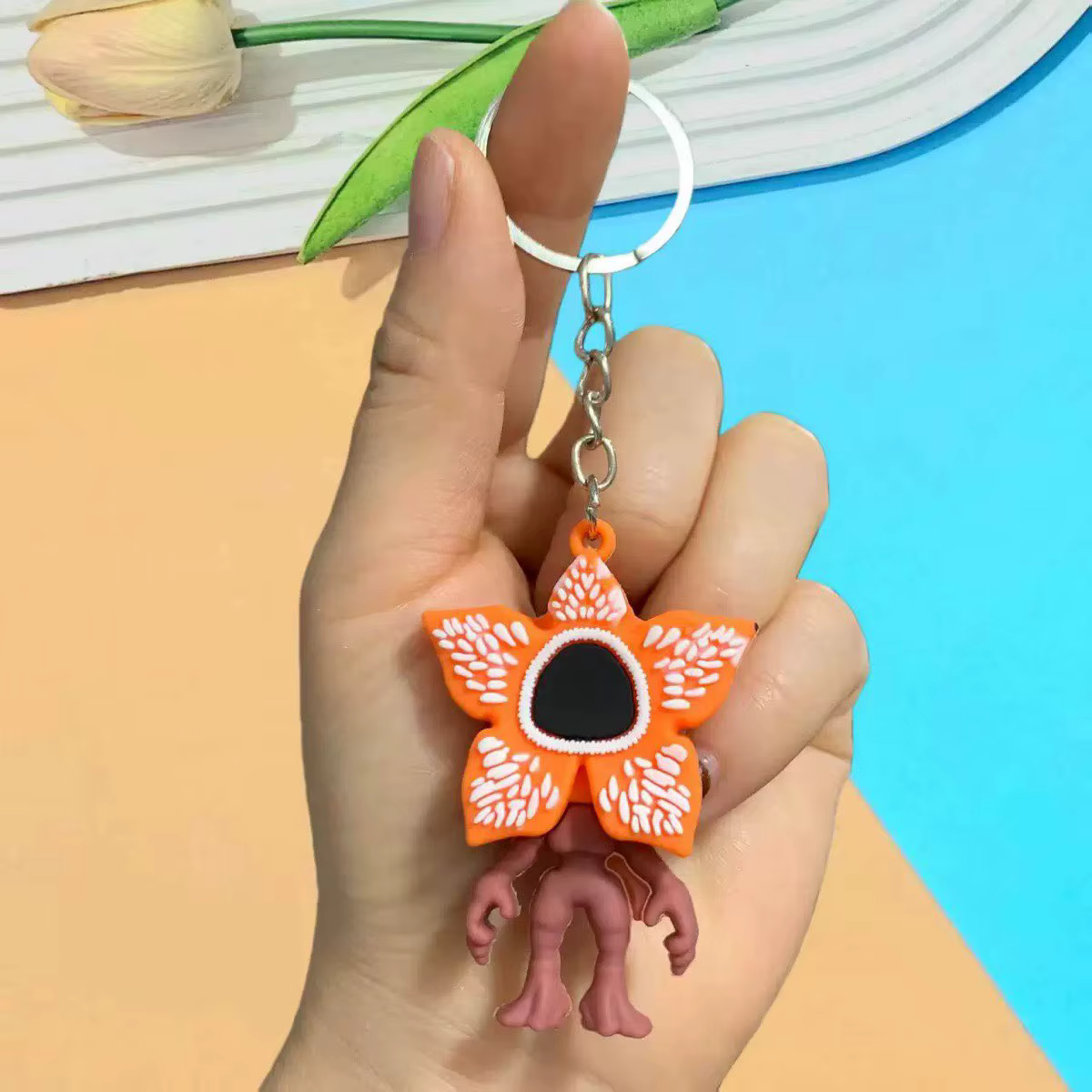 Porte-clés Stranger Things 6 cm, figurine d'anime, étui à clés, Kawaii, à suspendre au sac, ornements décoratifs, porte-clés, cadeaux mignons pour enfants