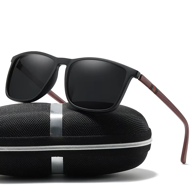 Lunettes de soleil de sport pour hommes, polarisées, confortables, carrées, légères, accessoire avec Origina UV400