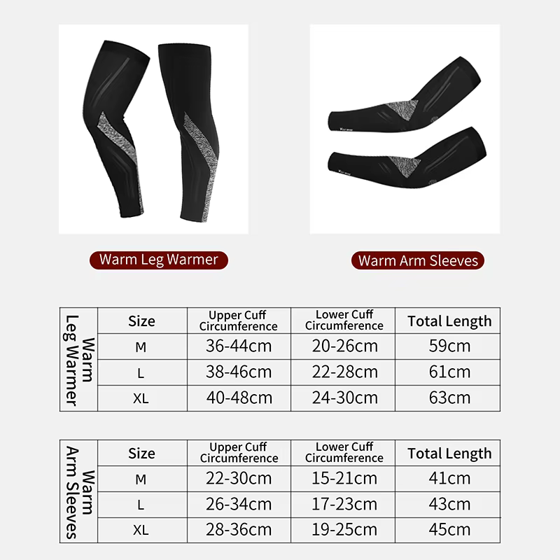 WEST BIKING hiver chaud vélo bras manches jambières hommes femmes printemps automne