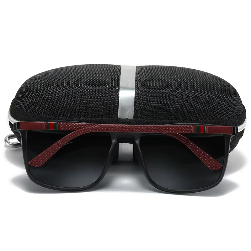 Lunettes de soleil de sport pour hommes, polarisées, confortables, carrées, légères, accessoire avec Origina UV400