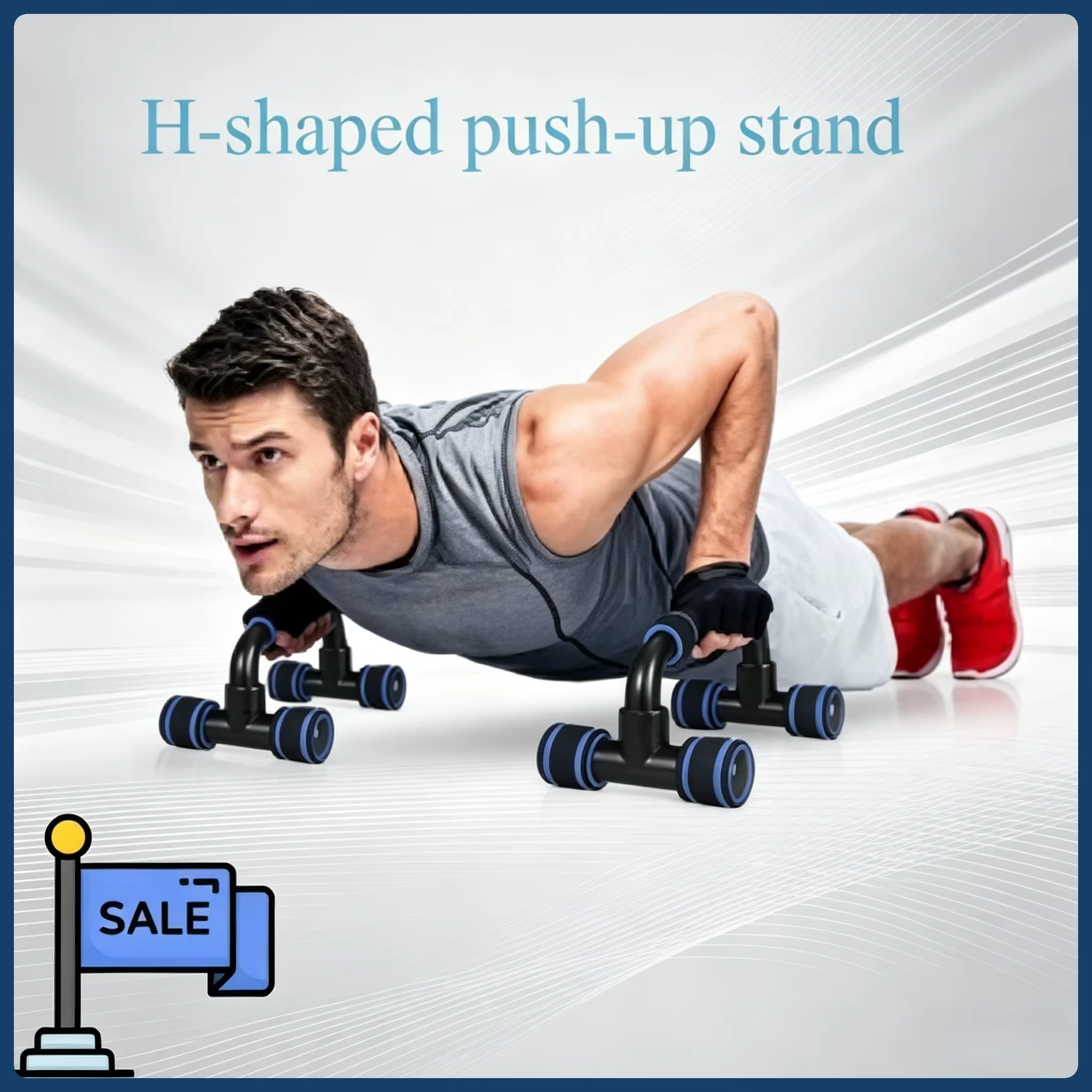 Barre de musculation en mousse en forme de H pour l'entraînement des muscles pectoraux