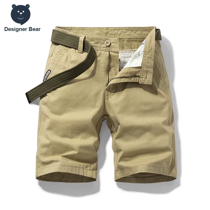 Shorts Cargo Baggy Homme 2026 de Marque – Bermuda de Travail Multi-Poches en Coton pour l'Été