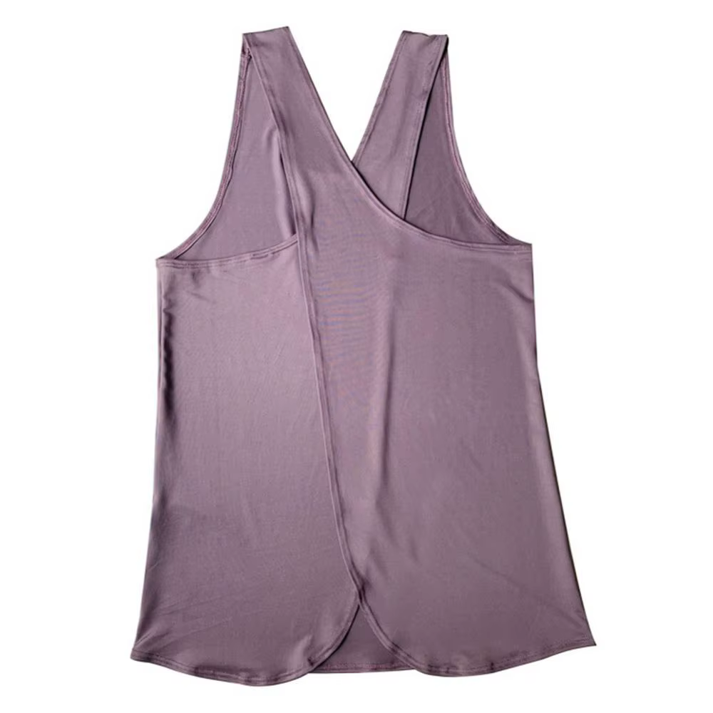 Femmes croisé dos sans manches entraînement sport Yoga gilet débardeur vêtements