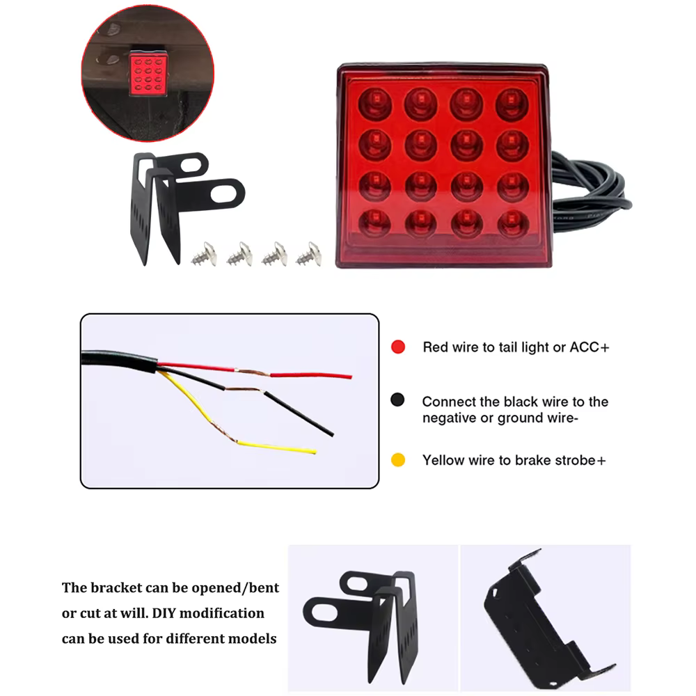 Flash stroboscopique F1 Style feux pilotes de frein à Led pour voiture moto feux arrière avertissement automatique arrêt inverse lampes de pare-chocs de sécurité