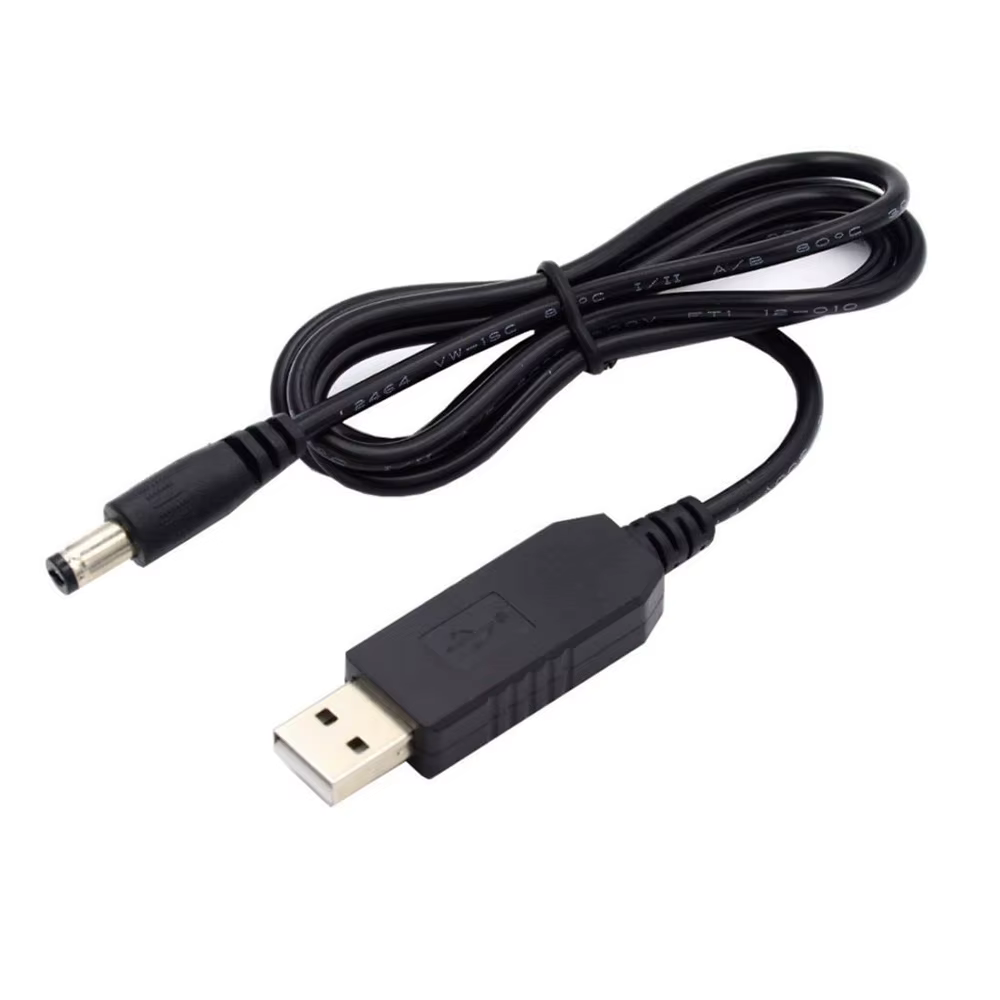 Câble de suralimentation 5V à 21V, câble de charge dédié pour batterie au lithium 21V, interface DC 5,5x2,5 mm, adaptateur USB, câble de chargeur