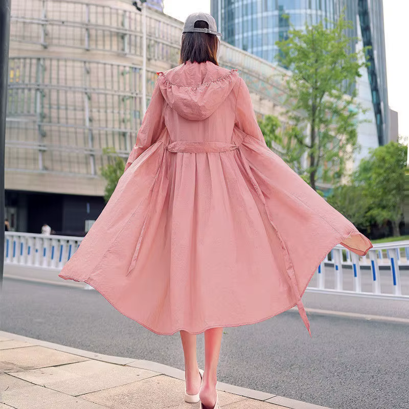 Coupe-vent mi-long ultra fin pour femme