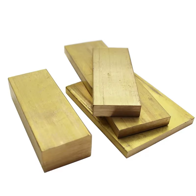 Plaque métallique à barre plate en laiton H59, épaisseur 3mm 4mm 5mm 6mm 8mm 10mm 12mm 15mm 20mm, feuille de métal solide rectangulaire en cuivre pur