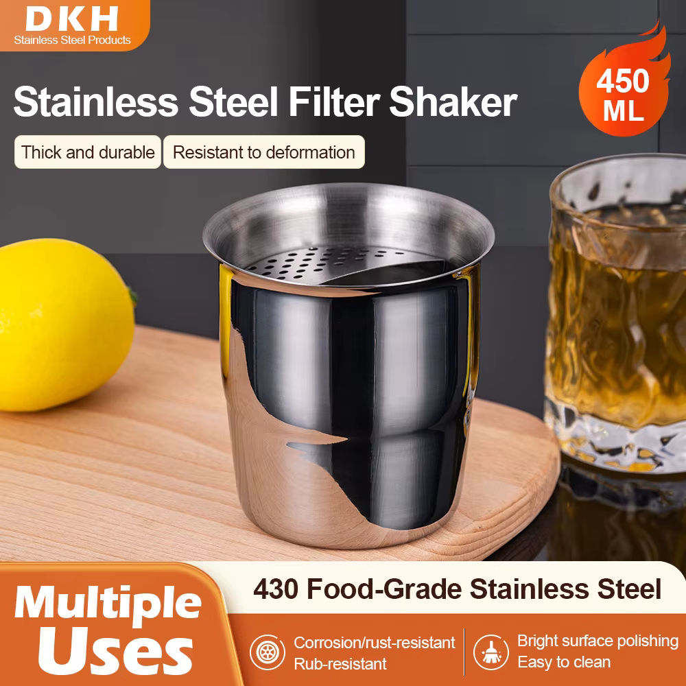 MTM 450ml professionnel en acier inoxydable filtre Shaker verser sur crépine tasse multifonctionnelle barre outils Cocktail accessoires
