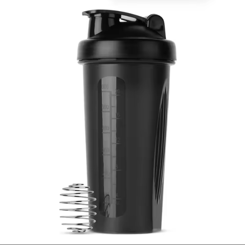 Bouteille portative en plastique de secoueur de protéines de 600ML 20Oz pour les amateurs de Fiess athlètes tasse