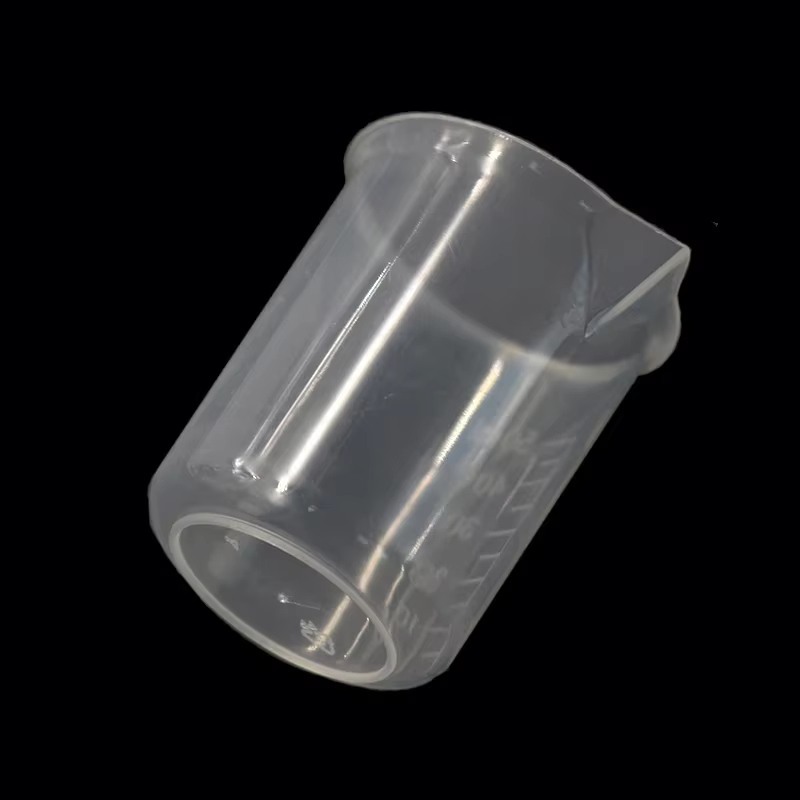 5 pièces de 50ML petit bécher laboratoire chimique en plastique sel bécher Transparent épaissi avec bec