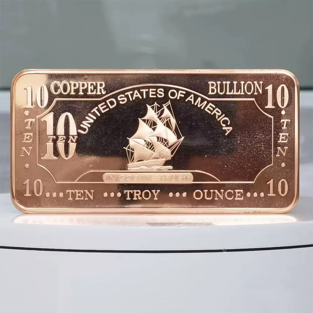 Pièces de monnaie de collection américaines Buffalo en cuivre pur 999 de 10 oz, souvenir de la flotte de guerre