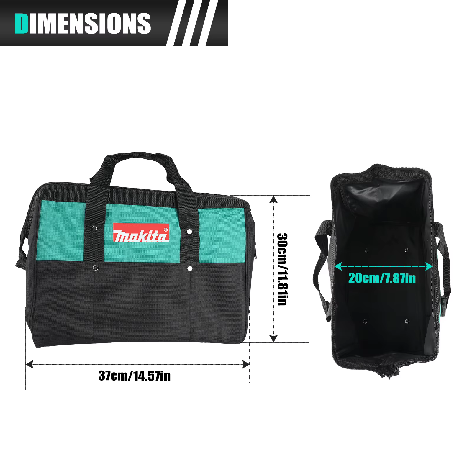 Kit d'outils portatifs Makita, tissu Oxford double couche, sac d'électricien en fil d'acier, imperméable et anti-chute 368-1