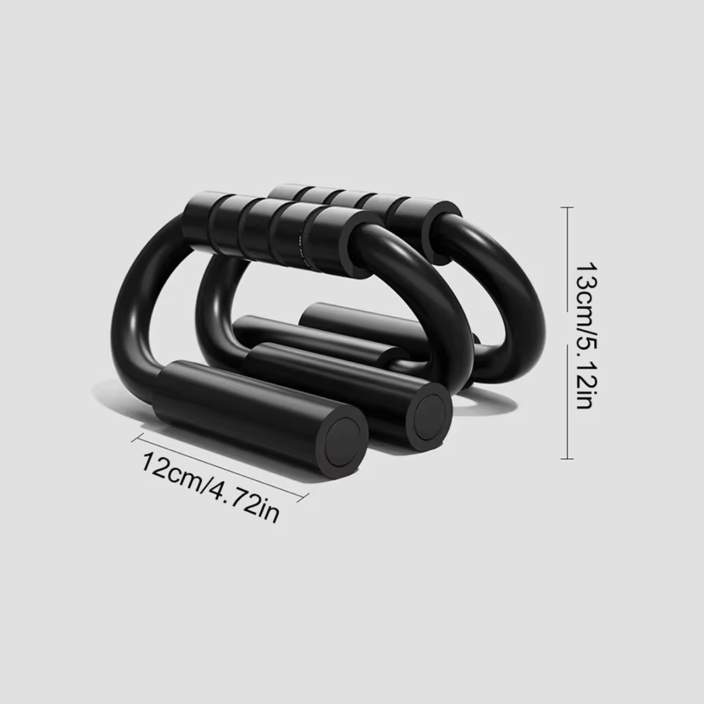 1 paire de barres de musculation de type S avec poignées en mousse antidérapantes