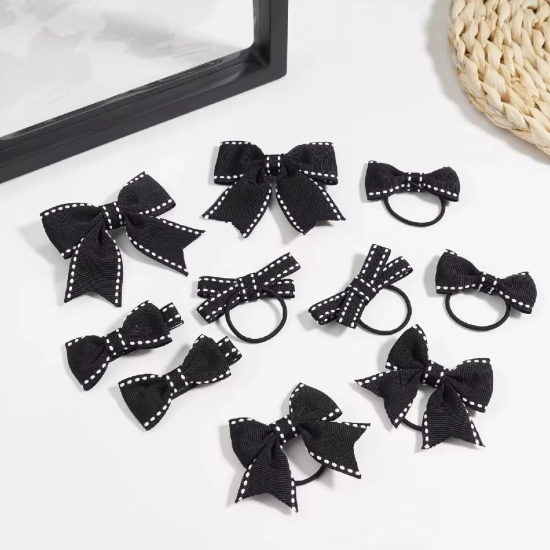Ensemble d'accessoires pour cheveux pour filles, 10 pièces, jolies barrettes, pinces à cheveux, attaches pour cheveux, décorations pour la tête pour enfants, mode quotidienne et scolaire