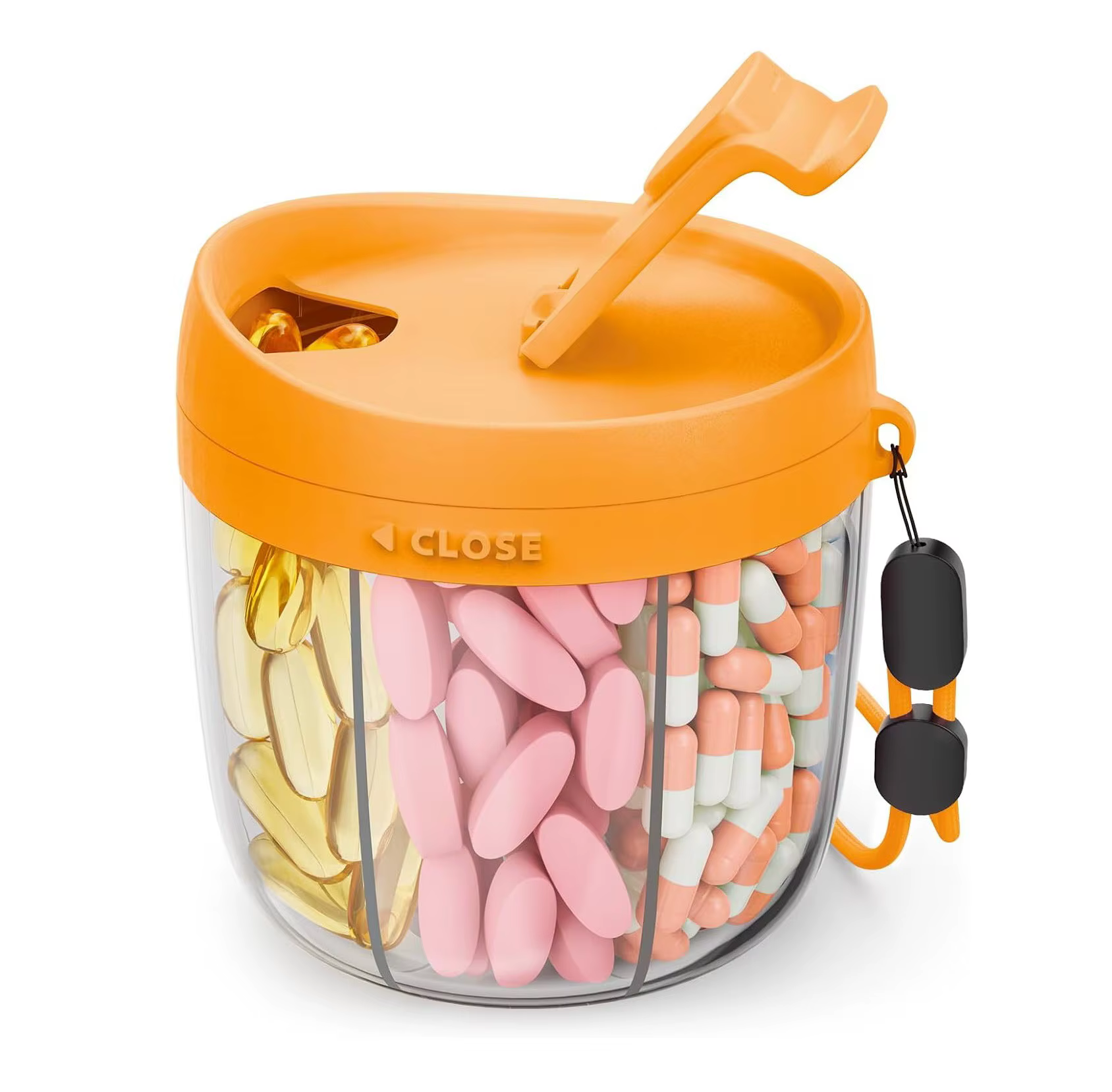 Boîte de rangement portable à 7 compartiments pour compléments vitaminiques