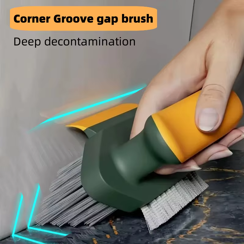 Brosse multifonctionnelle pour livres de carrelage et de coulis, épurateur d'angle, brosses de sol de baignoire, espace durable portable, outils de livres 4 en 1, 2 pièces