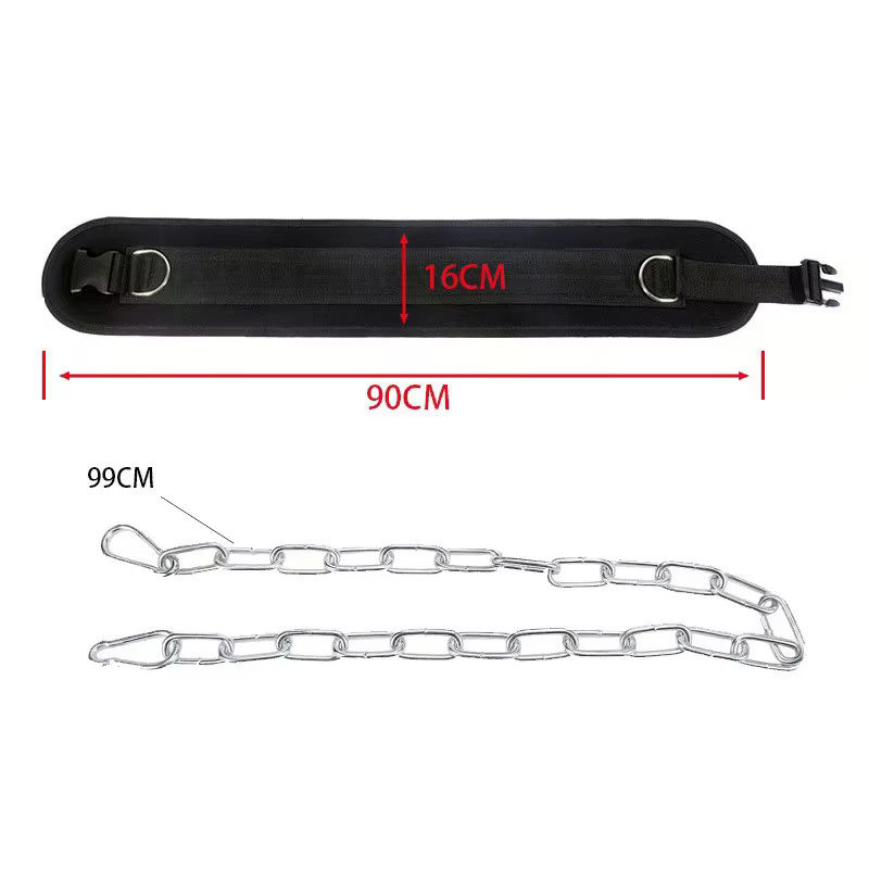 Ceinture de trempage robuste avec chaîne en métal pour les entraînements de gymnastique complets