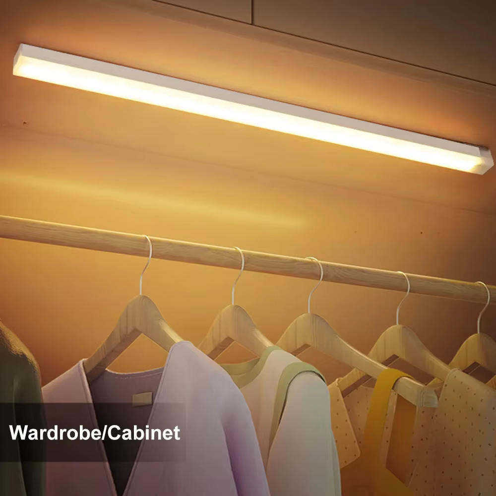 LED détecteur de mouvement lumière sans fil LED veilleuse Type C lumière Rechargeable armoire armoire lampe escalier rétro-éclairage pour cuisine