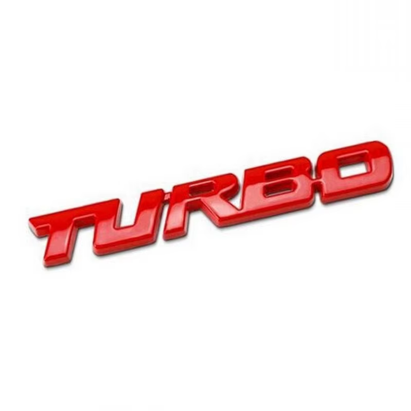 Autocollant de voiture turbocompressé en alliage métallique, insigne 3D, accessoires de modification de voiture, marquage latéral arrière, autocollant décoratif