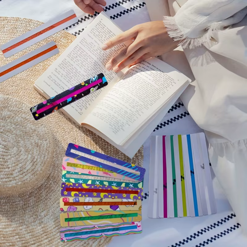 16/32 pièces de barres de lecture guidée, marque-pages superposés colorés pour aider les personnes atteintes de dyslexie, règle de suivi de lecture, outils de lecture pour TDAH