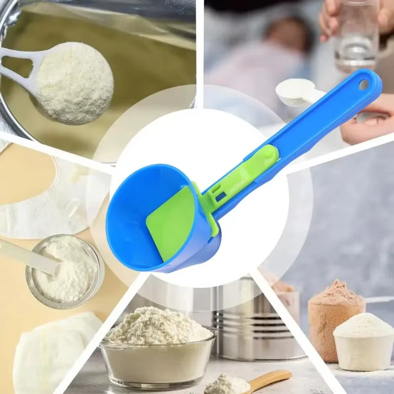 Cuillère coulissante créative pour poudre de protéines