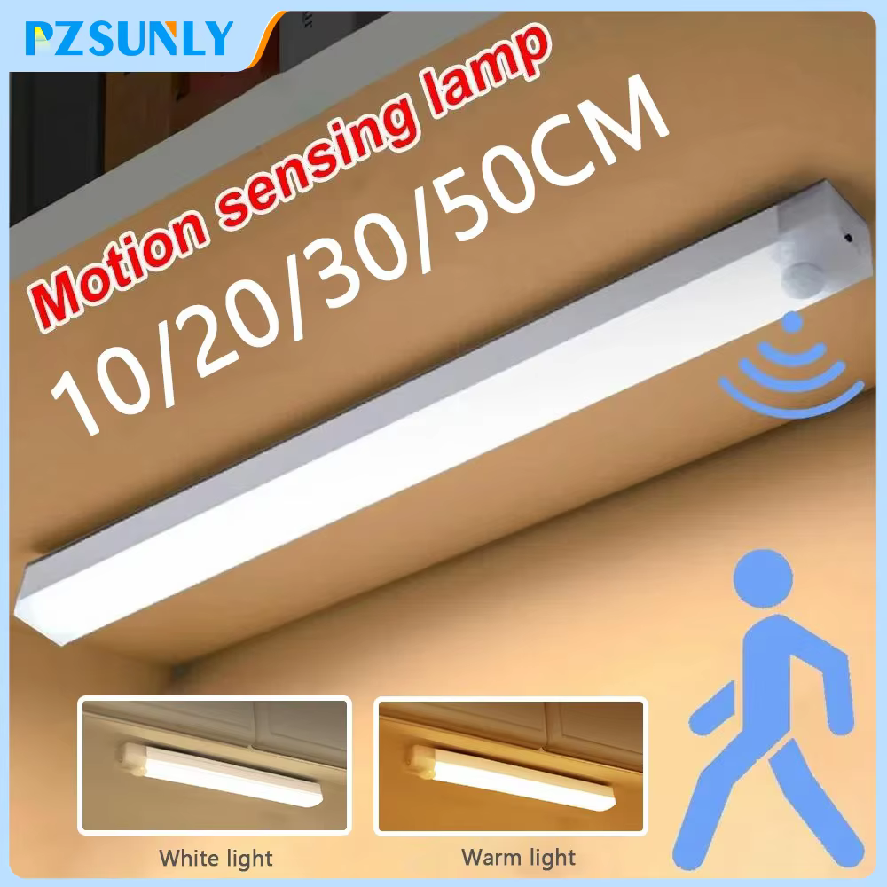 Veilleuse LED sans fil avec détecteur de mouvement, type C, aste, armoire, lampe de garde-robe, rétroéclairage d'escalier pour cuisine