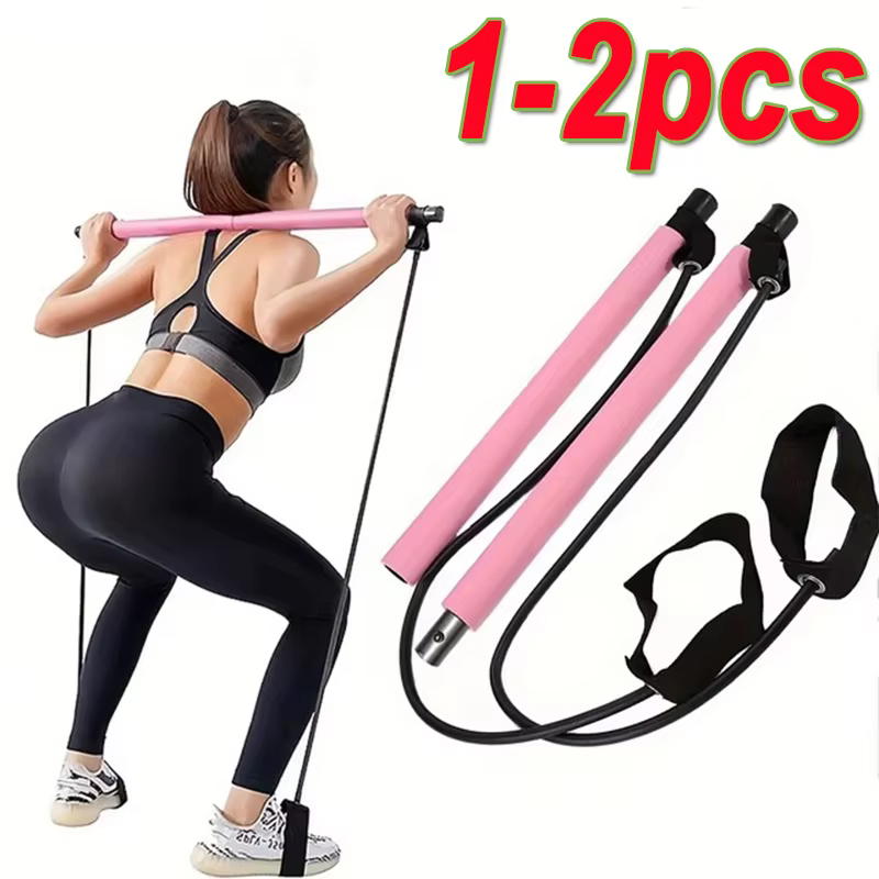 Kit de Barre de Pilates avec Bandes Empilables