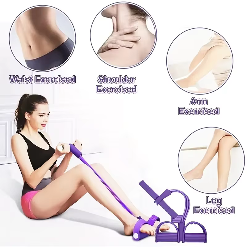 Pédale de résistance fitness et bande de résistance en forme de huit