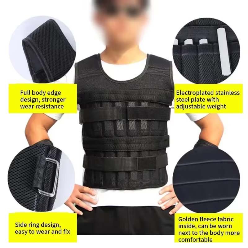 Nouvelle veste d'entraînement équipement de Fitness de gymnastique 15/35KG gilet de poids de chargement réglable
