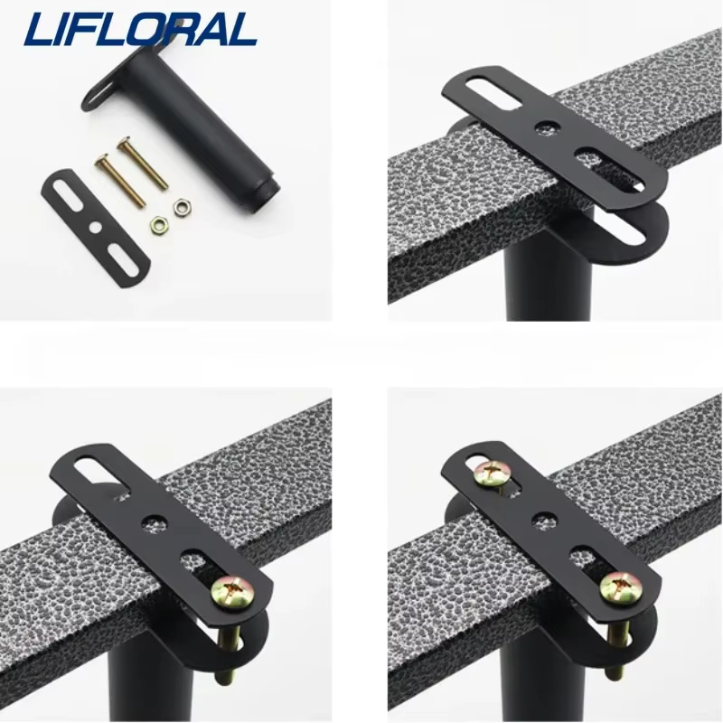 4 pièces Pieds de support télescopiques réglables 15-25 cm pour renforcement de sommier, support de cadre de lit, pieds de meuble en métal