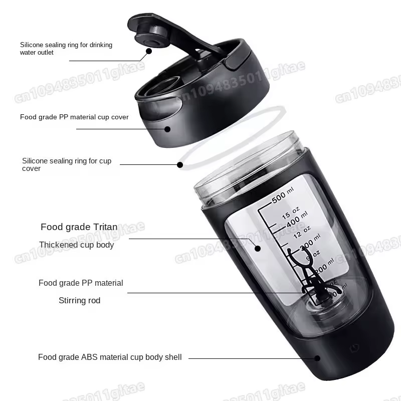 Nouveau 650 ml USB électrique Portable protéine de lactosérum Shaker bouteille entièrement automatique tasse d'agitation Rechargeable salle de sport BA gratuit mélange de Cocktail