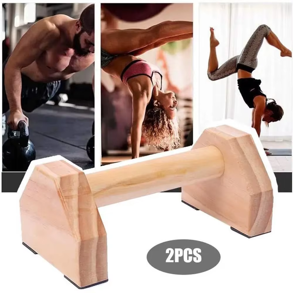 Barres de musculation en bois pour pompes