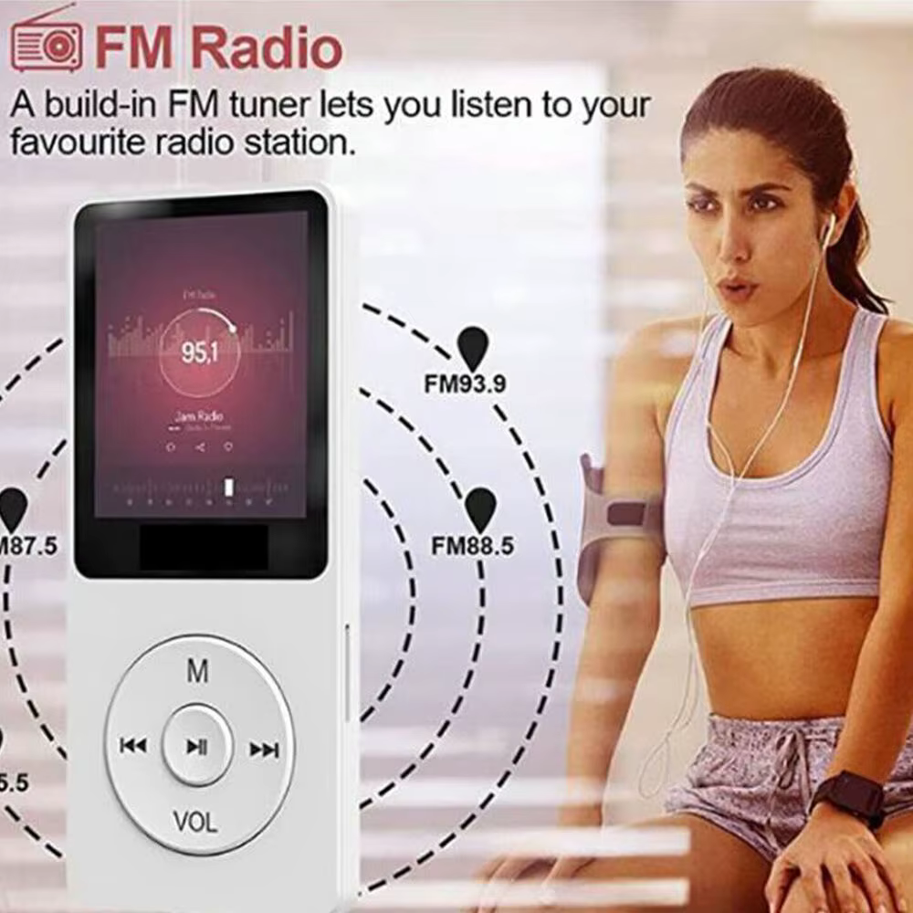 Lecteur MP3 Sports de plein air Fitness Mini baladeur Mp4/mp3 Support Bluetooth