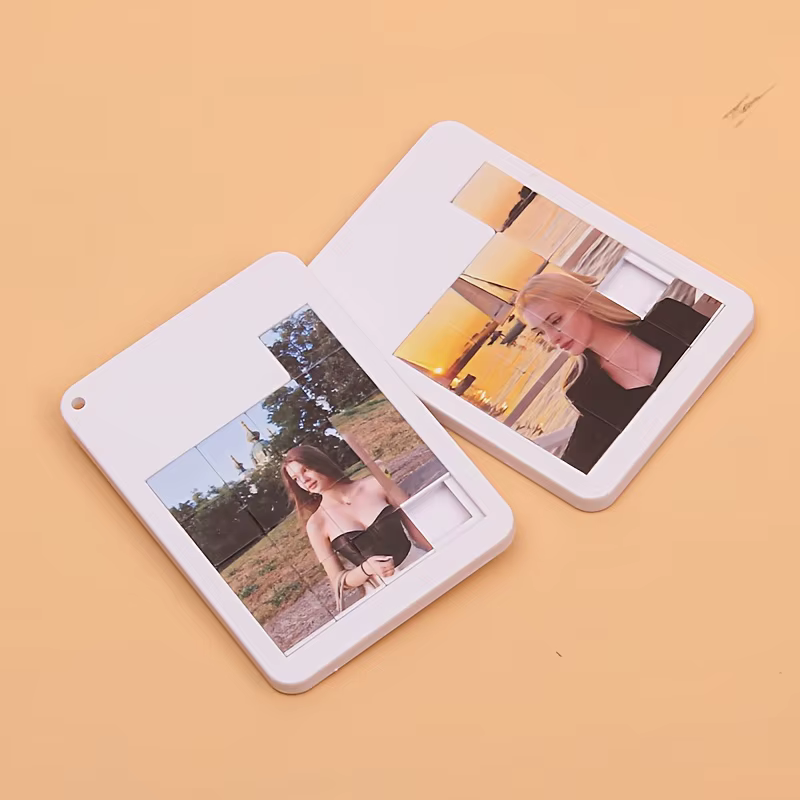 Pendentif photo personnalisé pour la maison, puzzle animé en acrylique, cadre photo décoratif, cadeau