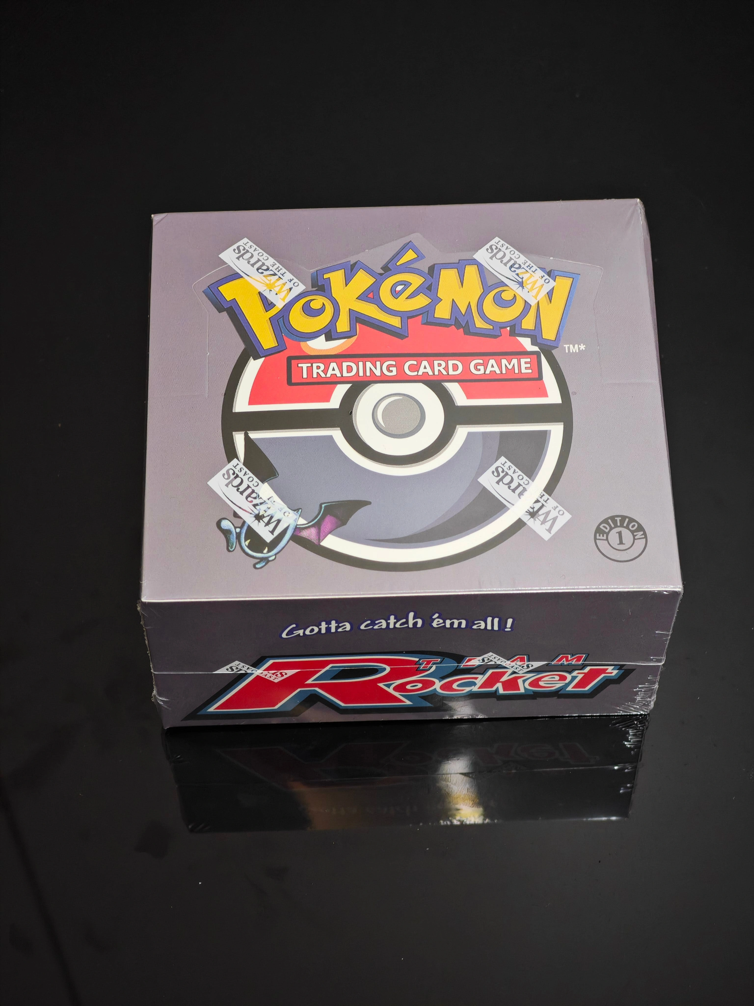 Boîte de boosters Pokémon Team Rocket 1ère Édition, cartes proxy PTCG, 36 sachets/boîte, cartes mystères, jeu de société de combat, cartes de qualité pour les fans