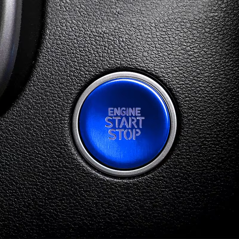 Accessoires pour Hyundai Tucson NX4 hybride 2021 2022 2023 N Line voiture bouton d'arrêt de démarrage en un clic autocollant couverture anneaux de décoration