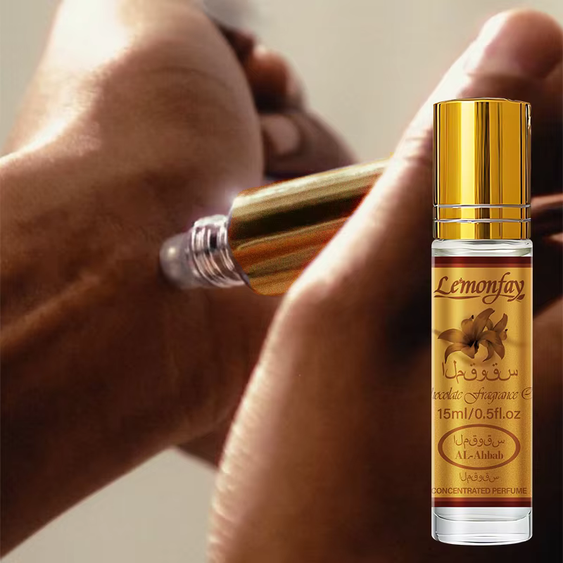 Huile parfumée au chocolat Lemonfay, parfum concentré en roll-on AL-Ahbab, parfum sucré longue durée pour un usage quotidien, 15 ml