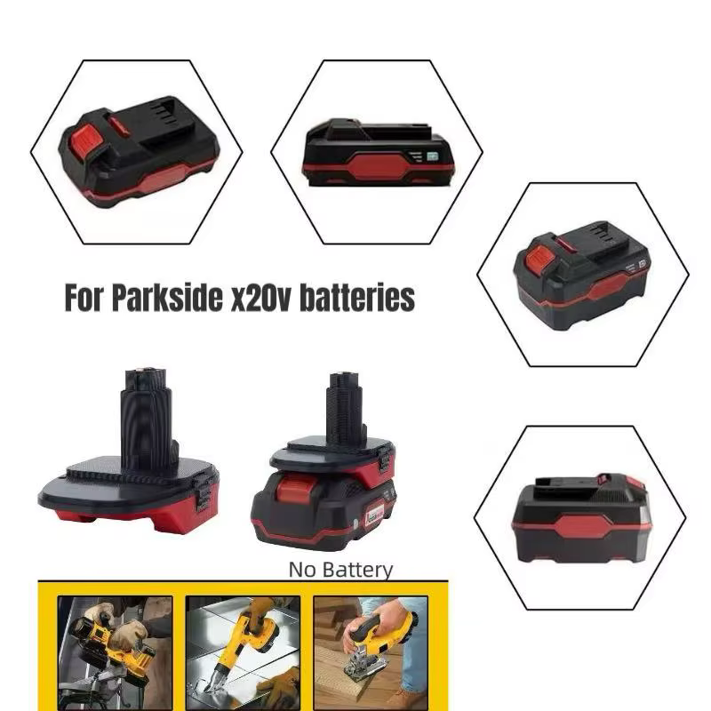Pour adaptateur Parkside vers Dewalt pour Parkside 20V remplacer vers Dewalt 18V accessoires de convertisseur de perceuse électrique ( ﻿ Adaptateur uniquement)