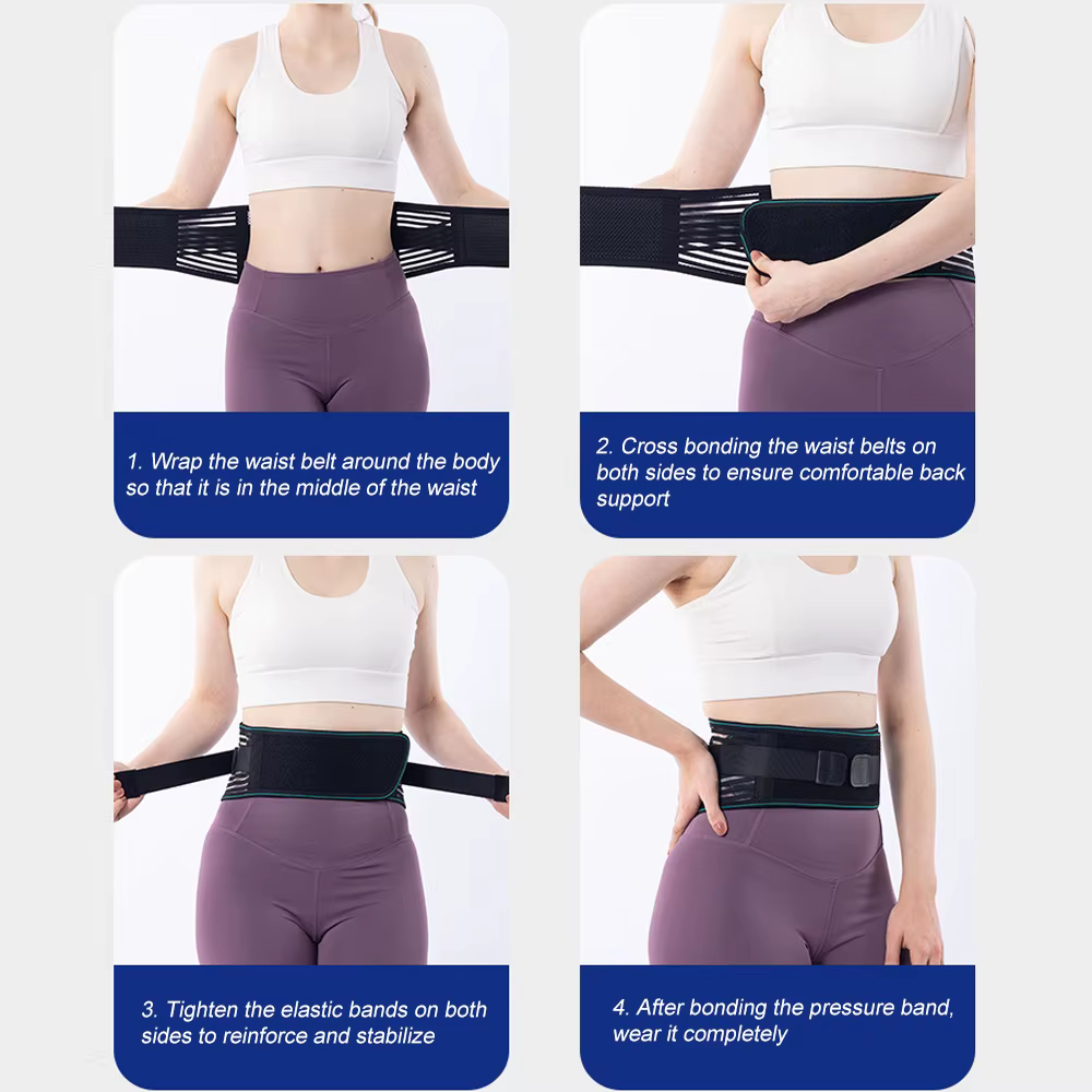 1 attelle pour le bas du dos pour soulager la douleur – Ceinture de soutien lombaire réglable pour sciatique