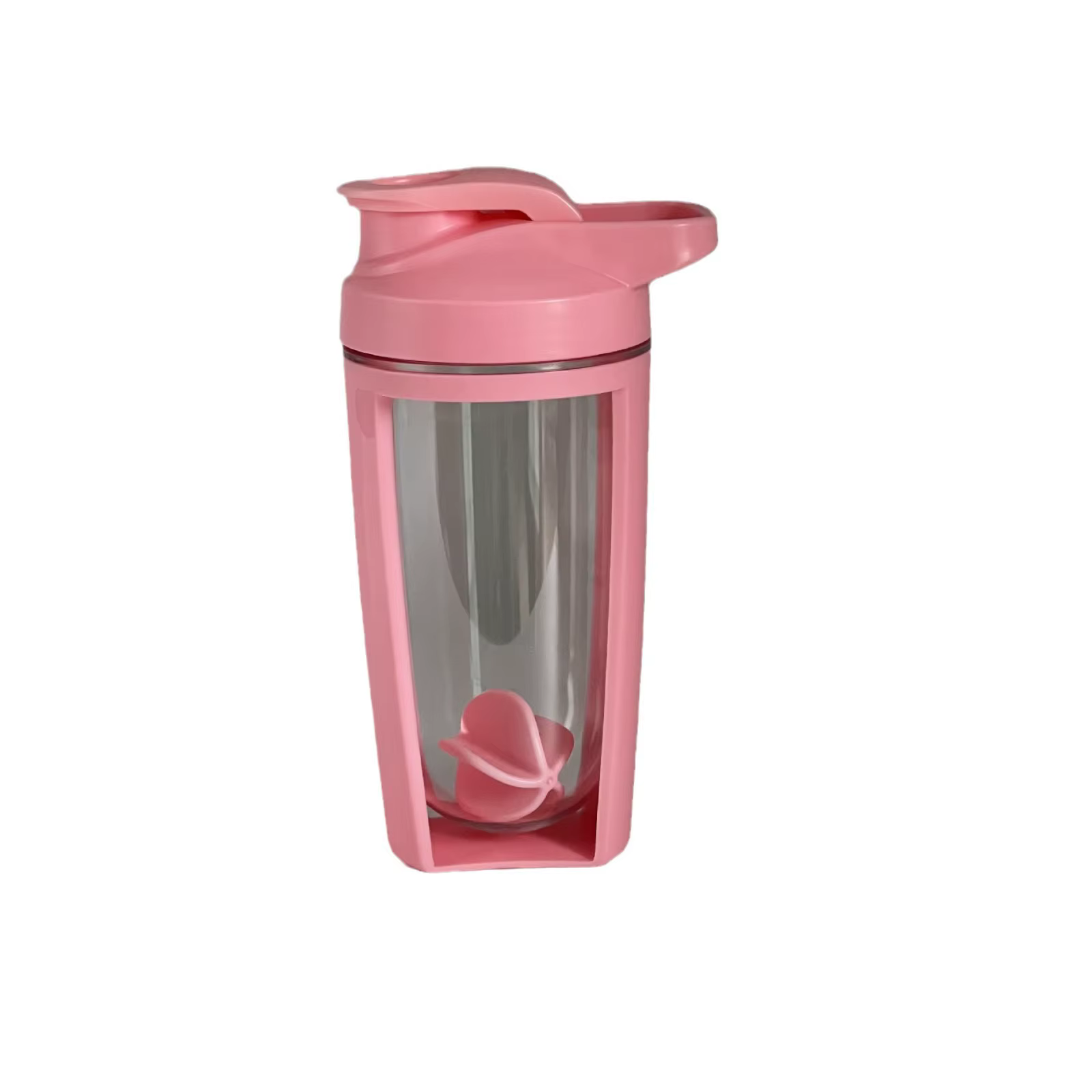 Tasse à secouer 500ML en plastique Double couche graduée Durable étanche mélange de secousse de protéines pour bouteille d'eau de sport de Fitness