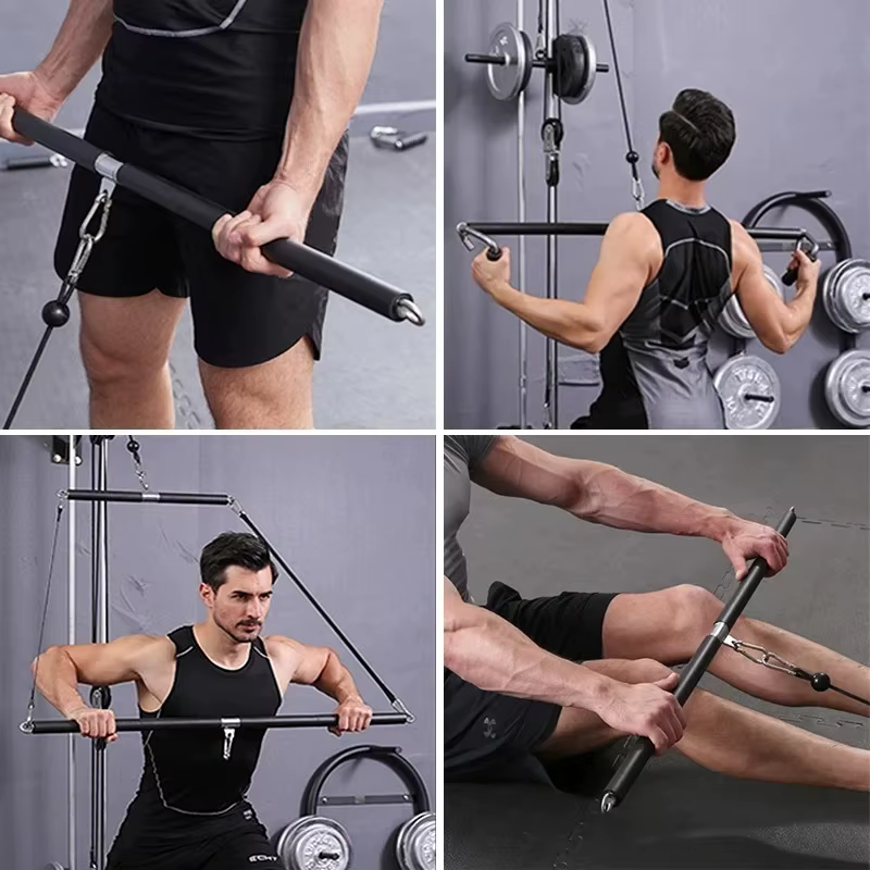 Barre de traction lat de fitness détachable réglable 360 ° Poignée rotative pour accessoires de gymnastique de machine